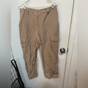 Akris Punto Viscose Linen Tan Cargo Pants